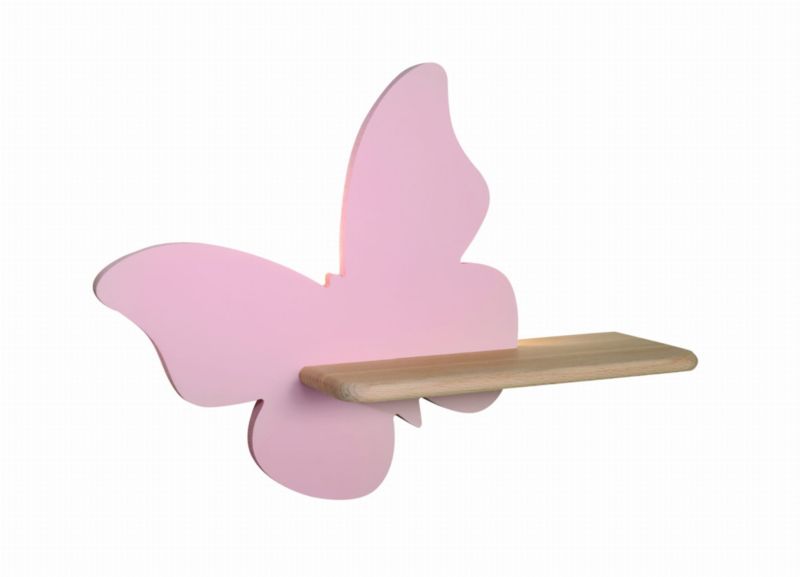Kinkiet ścienny Candellux Butterfly różowo-jasne drewno LED 4W 4000K 250lm IP20 wym: 29,5 x 40 x 12 cm - 1 szt.