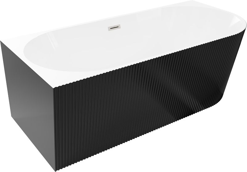 Wanna wolnostojąca Mexen Silo biało-czarna 170x80 cm .- 52891708075L-97 1 szt.