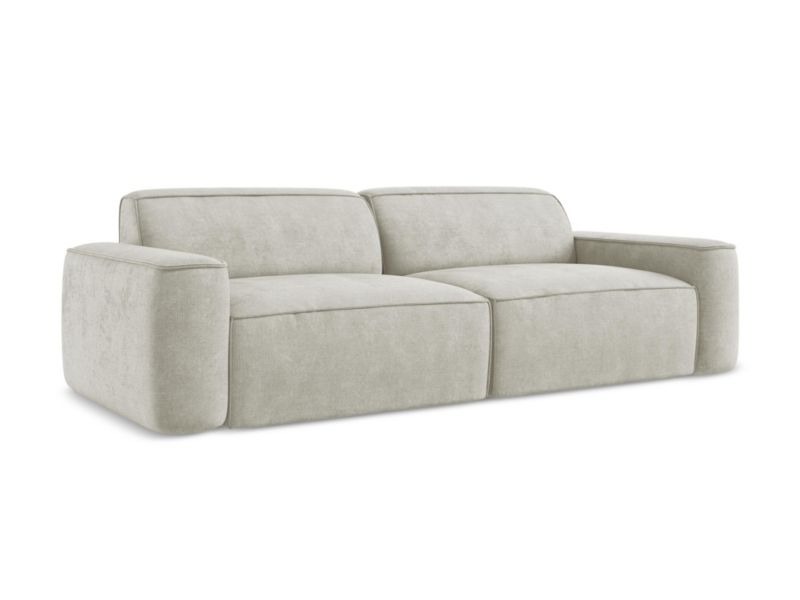 4-osobowa kanapa modułowa LaMiaSofa MELISSA z tkaniny szenilowej 244x102 cm perłowy 1 szt.