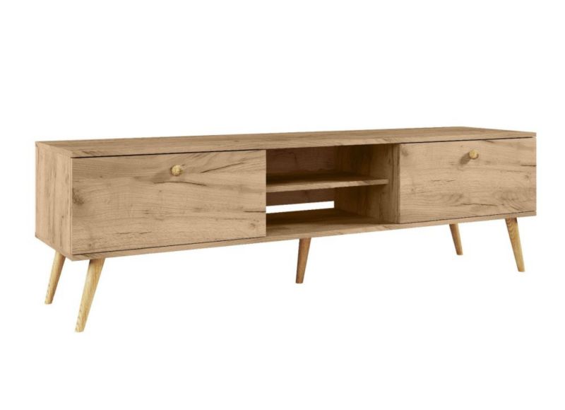 Szafka RTV Melimeble LEBEL 170 dąb craft złoty 1 szt.