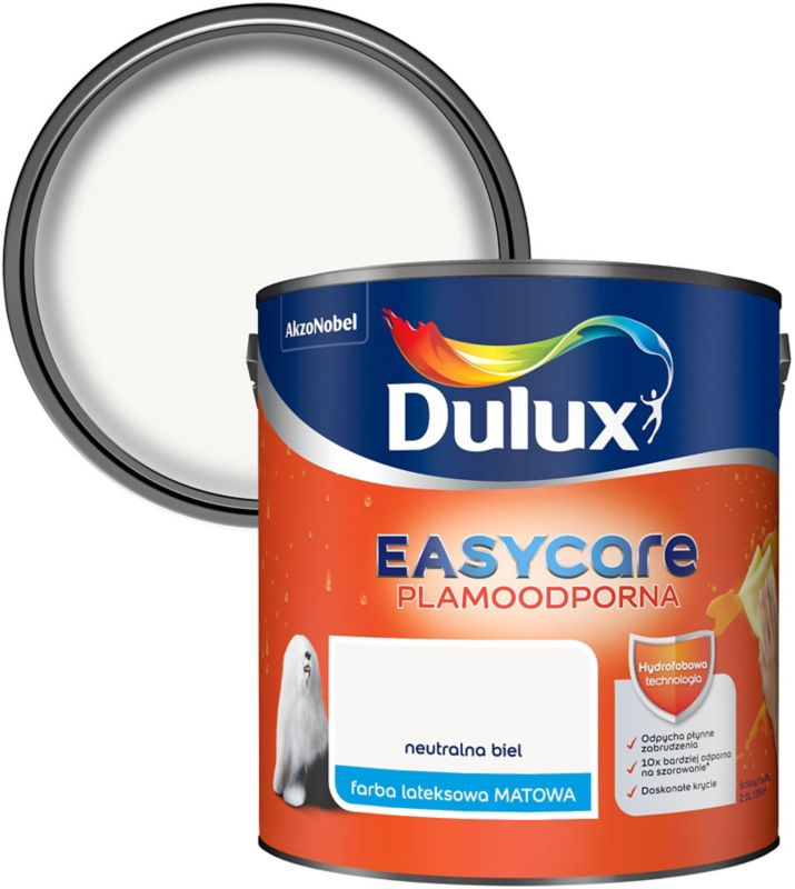 Farba Dulux EasyCare neutralna biel 2,5 l