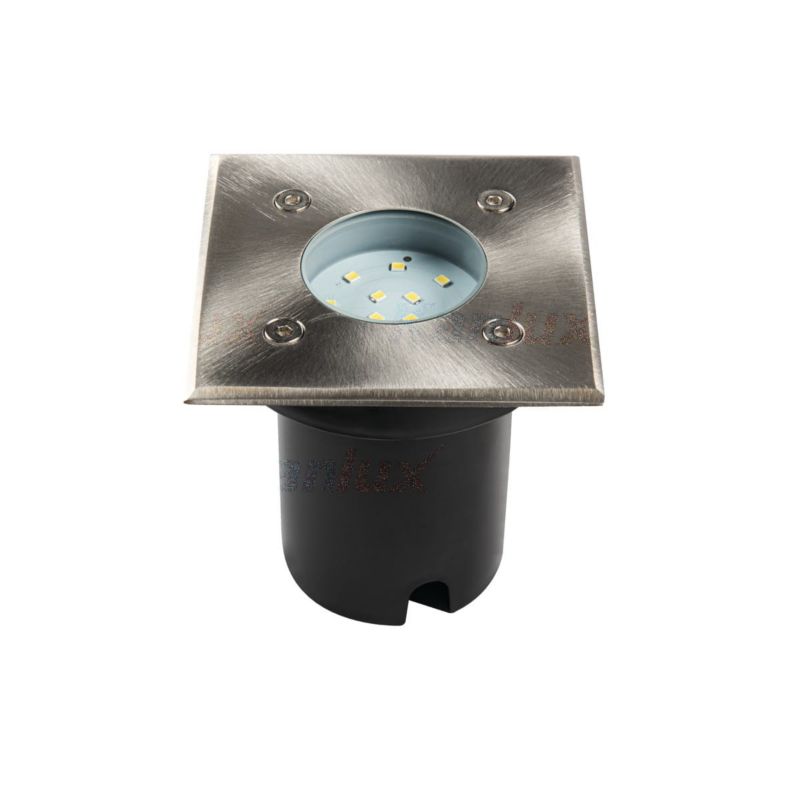 Lampa gruntowa najazdowa Kanlux Gordo chromowana LED 1W 6500K 85lm IP67 wym: 9,4 x 9,5 x 9,5 cm metal - 1 szt.