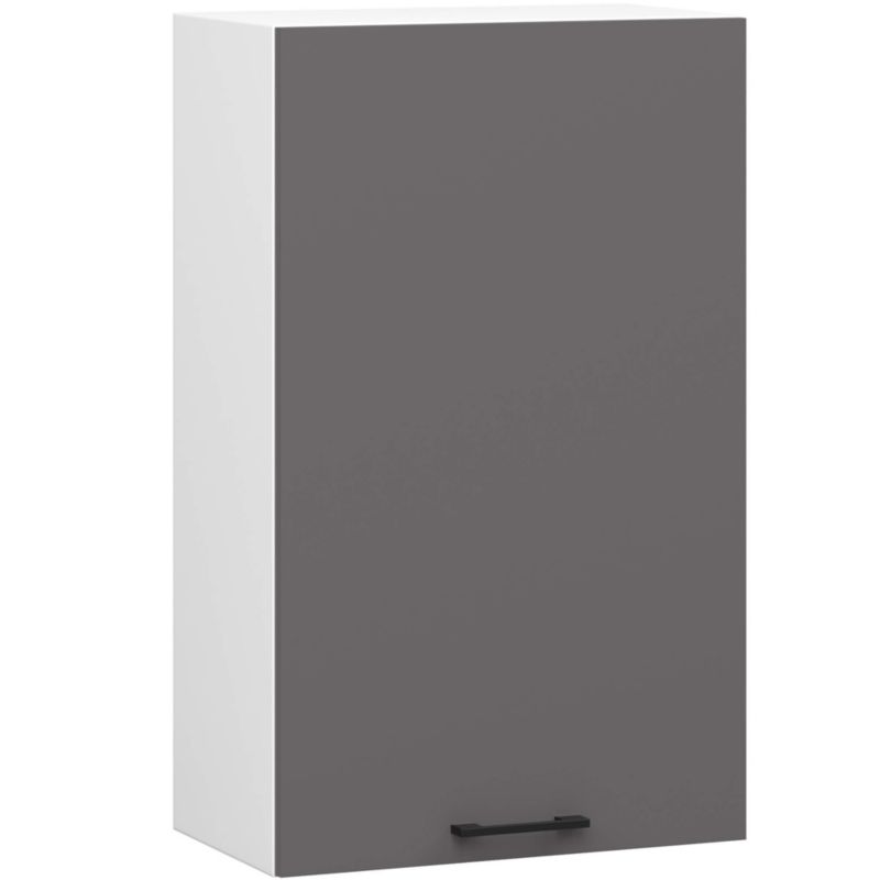 Szafka kuchenna Akord W50 system Oliwia H720 Biała 50 cm 1 drzwi kolor Grafit Szary mat 2 półki 50x30x72 cm 1 szt.