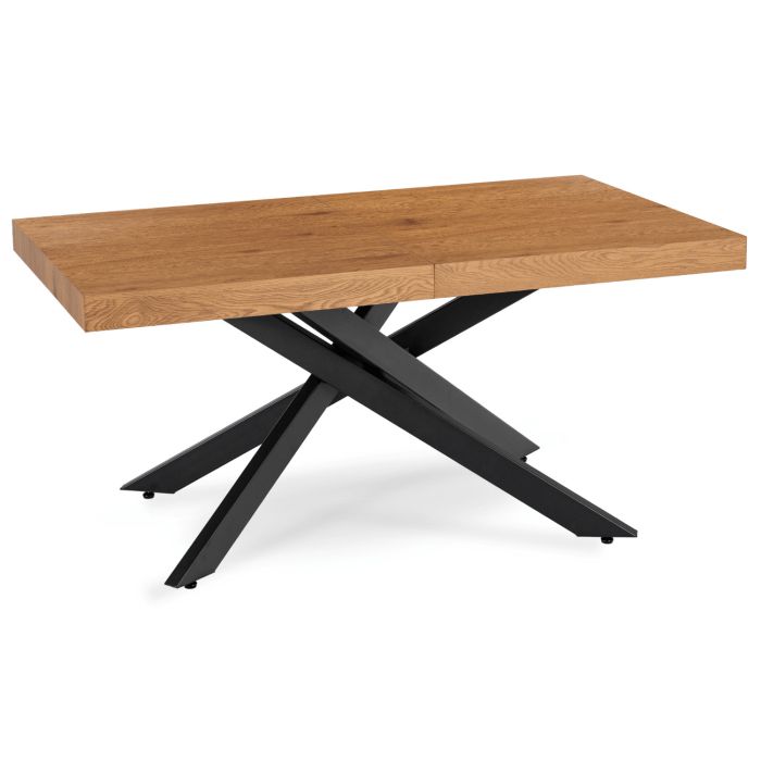 Stół Mebel Elite HAMPTON 160-240 Rozkładany Do Jadalni Salonu Kuchni Duży Dąb Czarny 1 szt