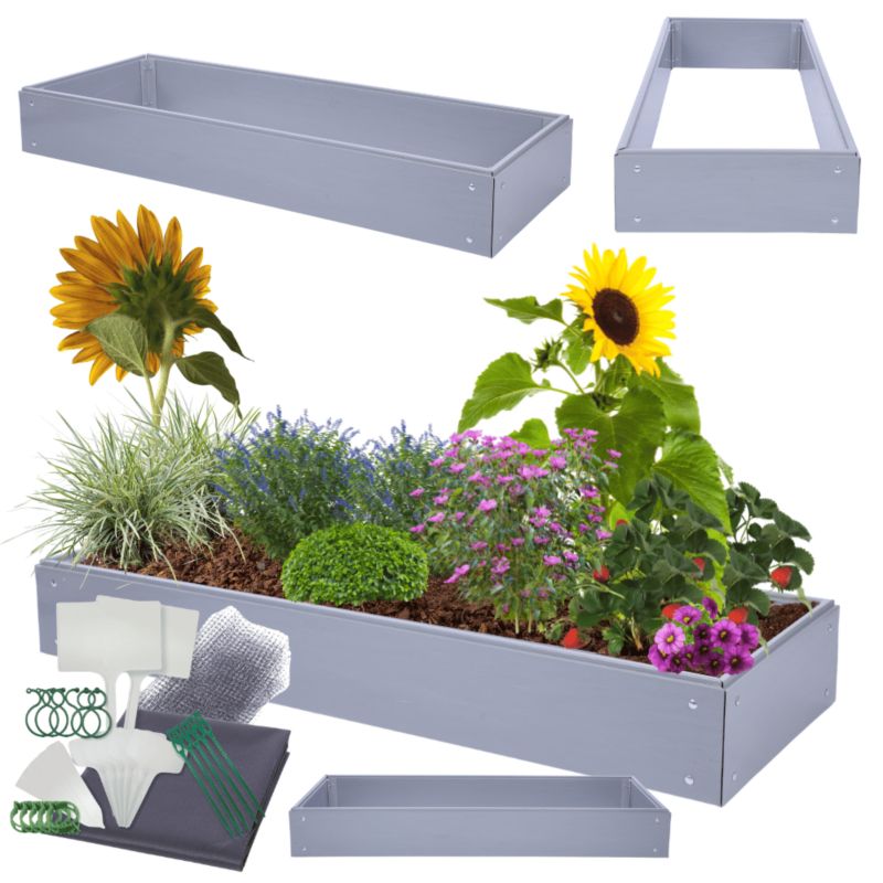 Skrzynia na warzywa MODO24 modułowa plastikowa trwała odporna na warunki atmosferyczne 20x140x60 cm 1 szt.