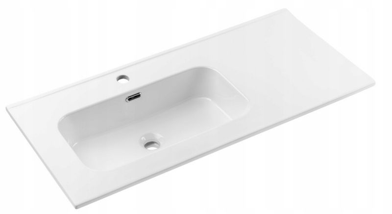Umywalka meblowa Furnidea 80 cm wpuszczana biały połysk prostokątna FLY 1 szt.