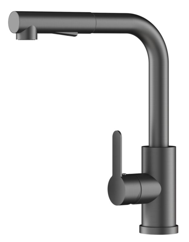 Bateria Kuchenna Z Wyciąganą Wylewką 2 Strumienie Granitan Ebro Gun Grey 1 szt.