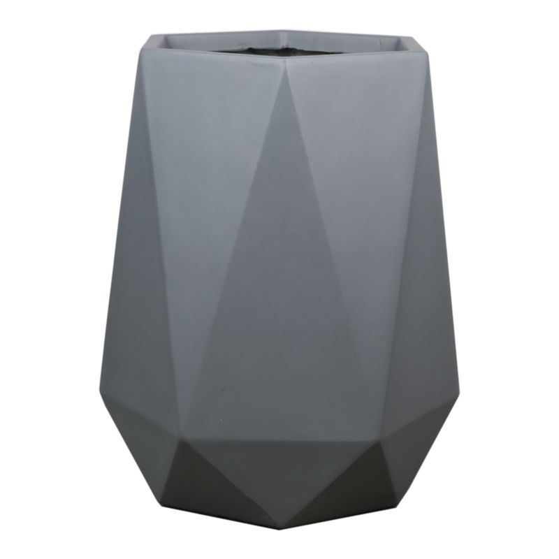 Donica geometryczna Verve 38 cm jasnoszara