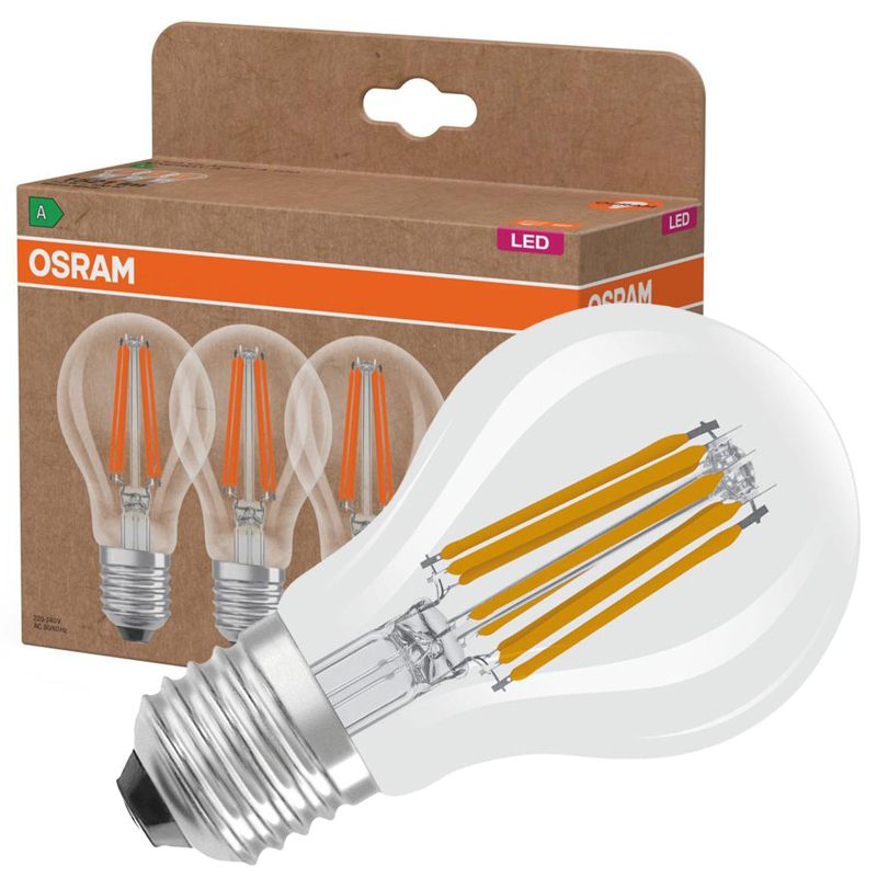 Żarówka LED Osram A60 E27 7.2W 1521lm 2700K 300st Filament 3 szt.