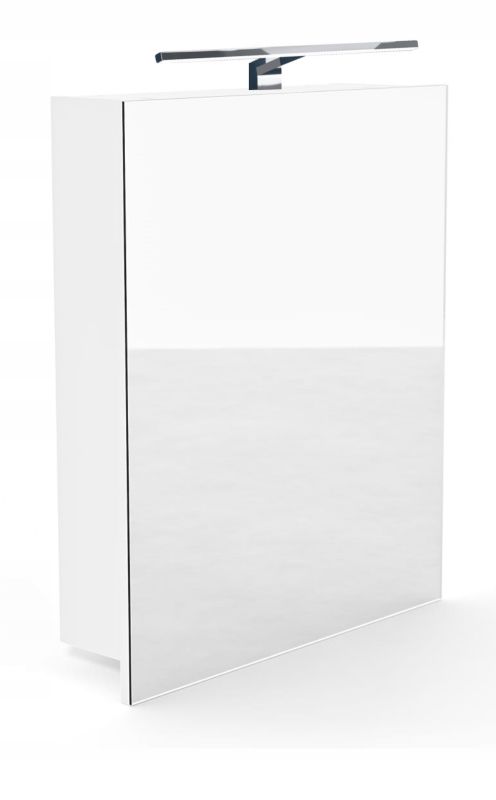 Szafka łazienkowa z lustrem Better Home, 50 x 60 x 14 cm, Oświetlenie LED, Biała, 1 szt.