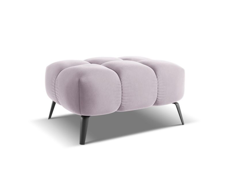 Pufa LaMiaSofa ROMA z tkaniny welwetowej 78x60 cm lawendowy 1 szt.