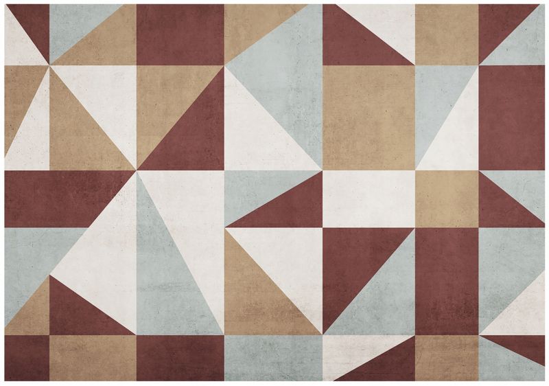 Fototapeta WALLARENA Do Sypialni Salonu Na Flizelinie Art Deco Geometria Abstrakcja Brązowy 254x184 cm 16004V4 1 szt.