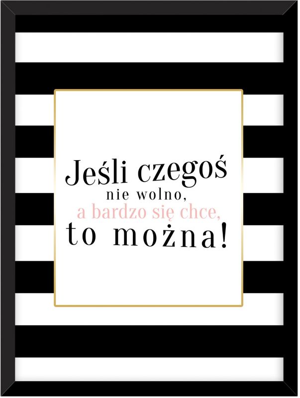 Obraz Modernpik Nie wolno 30 x 40 cm