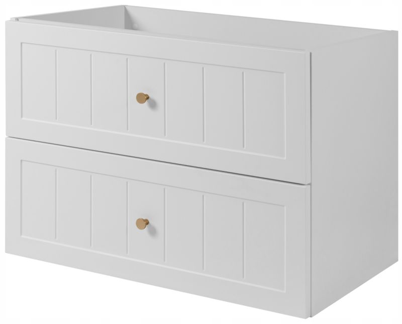 Szafka pod umywalkę Furnidea 80 cm z dwiema szufladami biała GUSTO 1 szt.