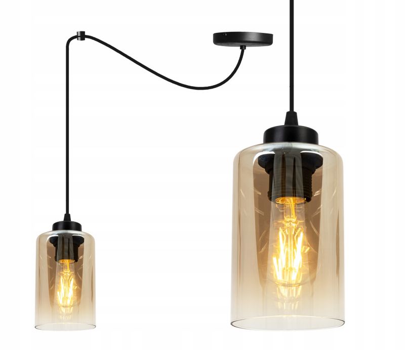 Lampa sufitowa wisząca Light Home LH Spider Hella 1x E27 60W czarny/złoty 1szt.