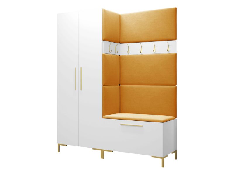 Garderoba MIRJAN 24 Zilion I biały + żółty 1 kpl.