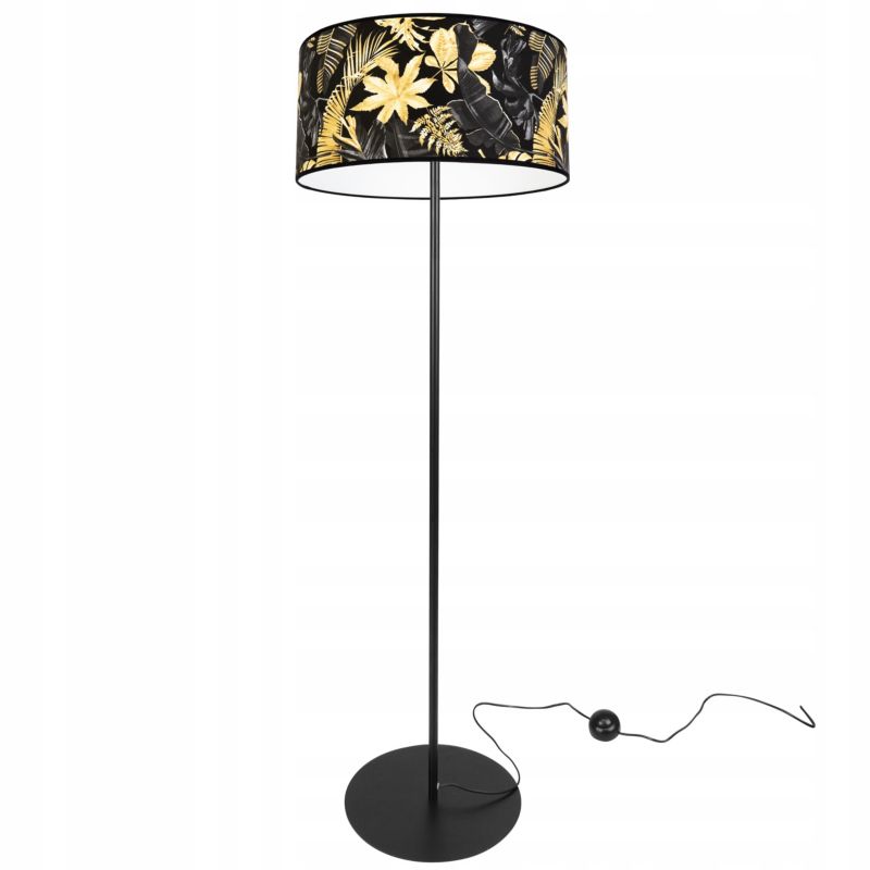 Lampa podłogowa stojąca Light Home LH Gold Flowers 1x E27 60W 40cm metal czarny/złoty 1szt.