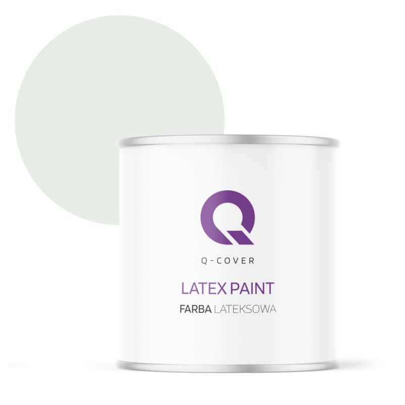 Farba Lateksowa Do Ścian i Sufitów Q-Cover Biel złamana w zieleń H1881 Głęboki Mat 2L