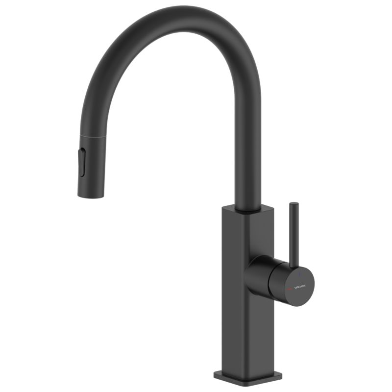 Bateria kuchenna Valvex Monta z wyciąganą wylewką czarna