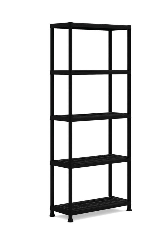 Regał Keter Shelf Plus 75x32x176 cm 5 półek z łącznikami i mocowaniem czarny 1 szt