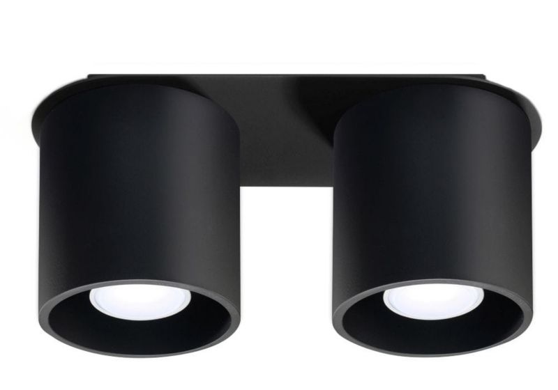 Spot oprawa sufitowa Sollux Lighting Orbis czarny 2 x GU10 x 40W IP20 wym: 26 x 10 cm - 1 szt.