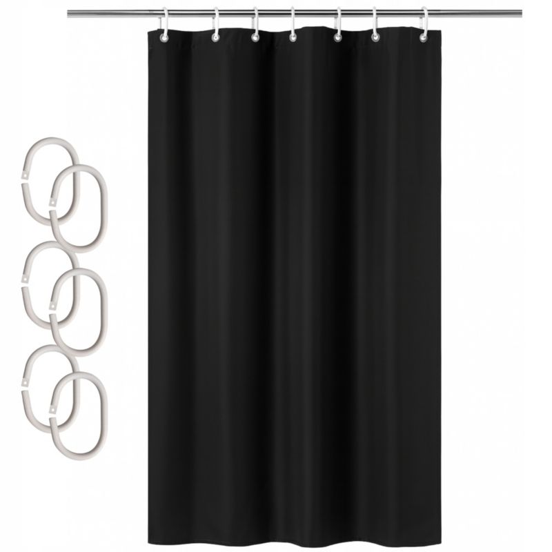Zasłona prysznicowa Estiva PEVA 150x200 czarna 1 szt.