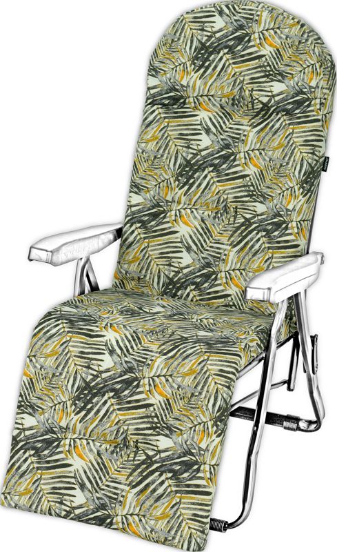 Poduszka na leżak z podnóżkiem AMPO pianka beżowy czarny pomarańczowy 1 szt.