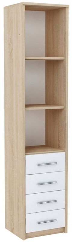 Regał biurowy Matkam R40O 4S ufc biały-sonoma 1 szt.