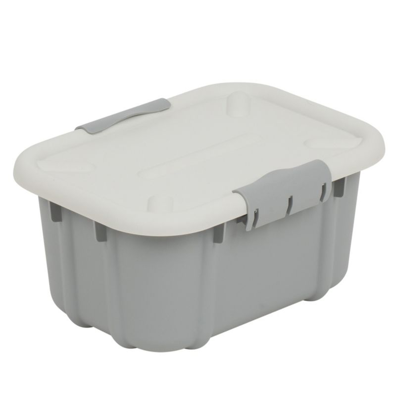 Pojemnik EDANTI Plastikowy Pudełko 3,6 L Zamykany Z Pokrywką Do Przechowywania Na Zabawki Biżuterię Ubrania Szary 1 szt.