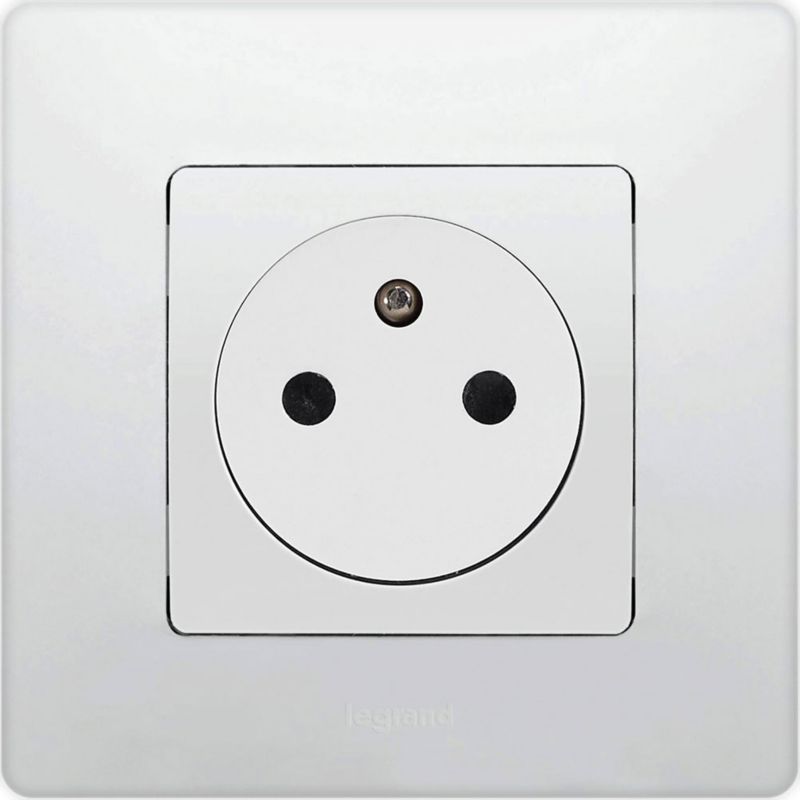 Gniazdo pojedyncze 2P+Z Legrand Niloe Eco komplet białe