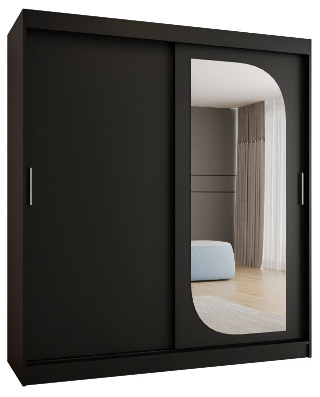 Szafa przesuwna Garderoba Abiks LUCY 180 czarny mat 1szt.