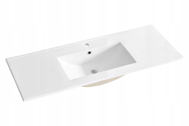 Umywalka meblowa Furnidea 120 cm wpuszczana biały połysk prostokątna LAVA 1 szt.
