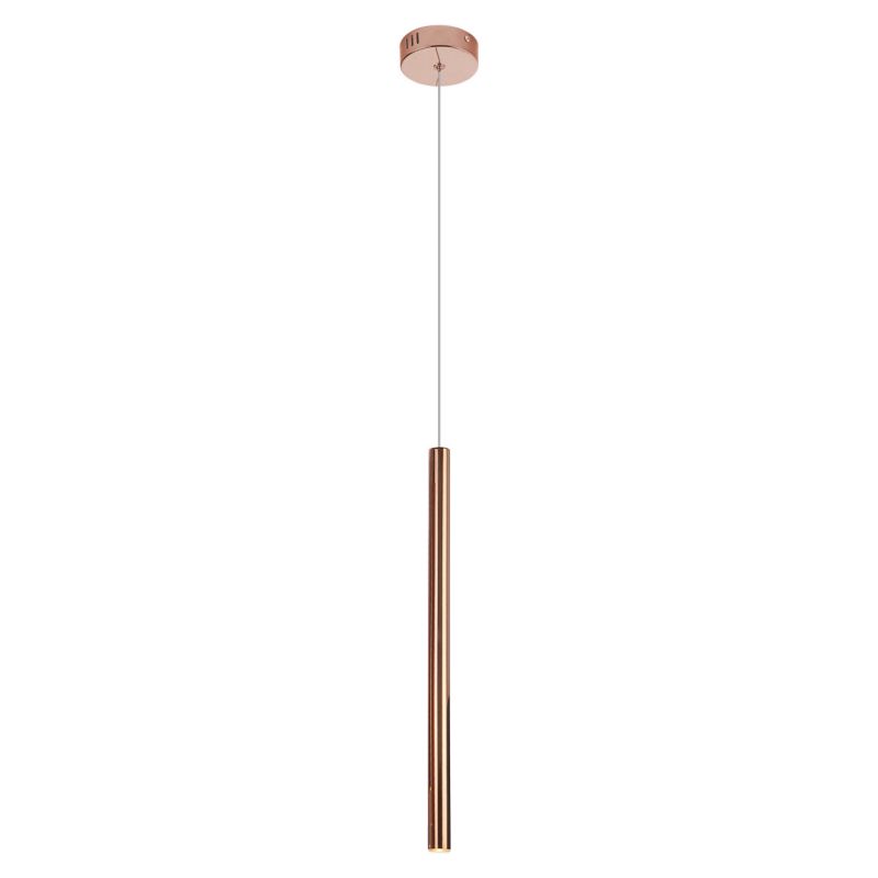 Lampa wisząca Maxlight Organic miedź wym: 190 x 2,5 x 2,5 cm wbudowany LED 1W 1 szt.