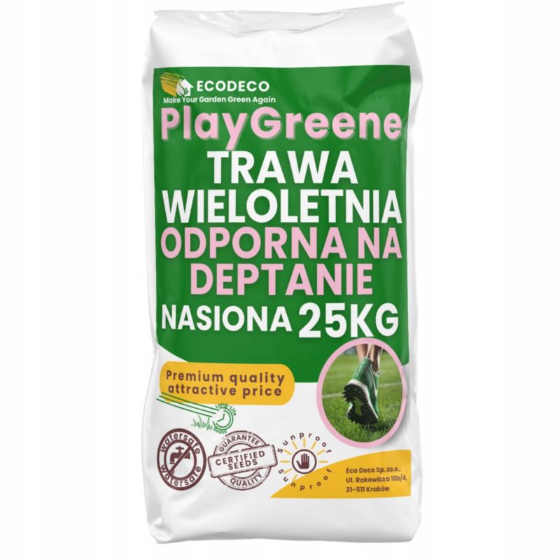 Trawa sportowa Eco Deco 25 kg odporna na deptanie samozagęszczająca wieloletnia 1 szt.