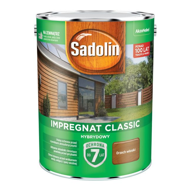 Impregnat do drewna Sadolin Hybrydowy orzech włoski 4,5 l