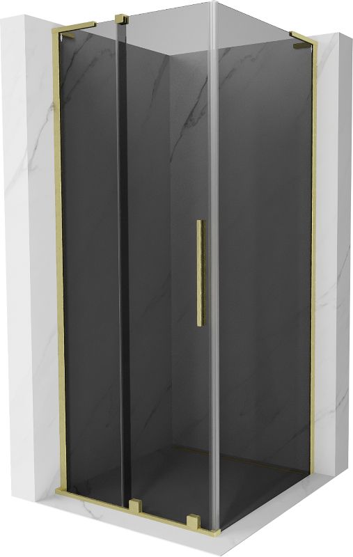 Kabina prysznicowa Mexen Velar L rozsuwana 90 x 90 cm grafit złota szczotkowana 1 szt.