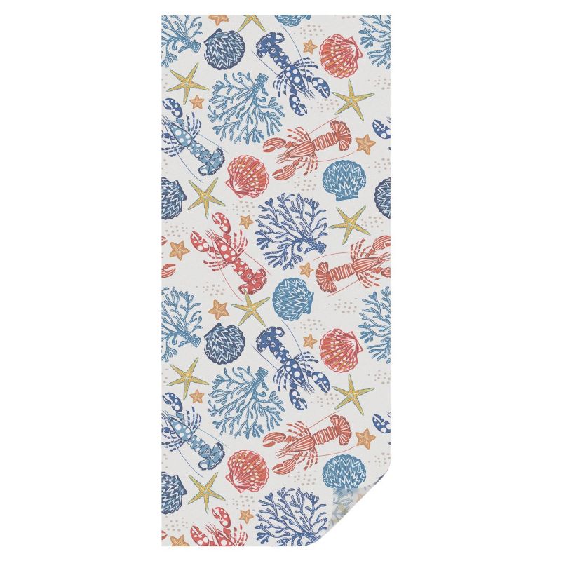 Dekoracyjna Folia Mleczna Tulup 50x116 cm Zapewnia Prywatność Morska mozaika pełna energii 1 rol.