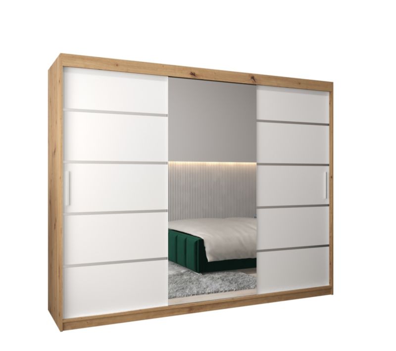 Szafa przesuwna Garderoba Abiks Verona 2 250 artisan + biały 1 szt.