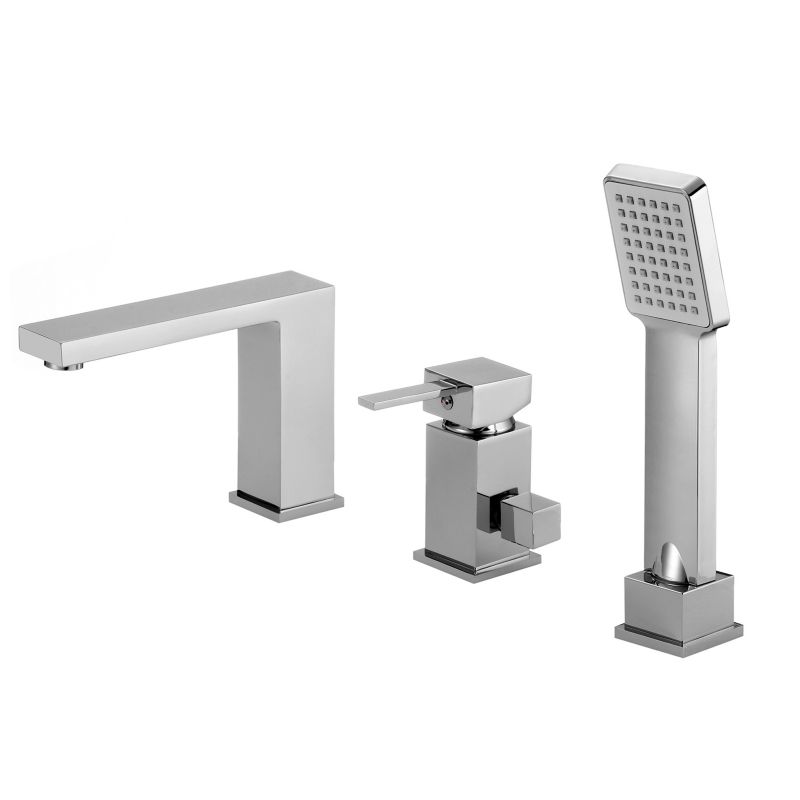 Bateria nawannowa 3-otworowa YOKA HOME prysznicowa mosiądz chrom