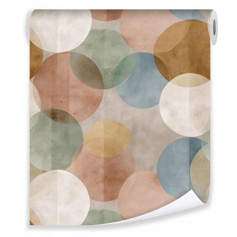 Tapeta WALLARENA Do Sypialni Salonu Na Flizelinie Abstrakcja Geometryczna Boho Beżowy 50x1000 cm T16242VE 1 szt.