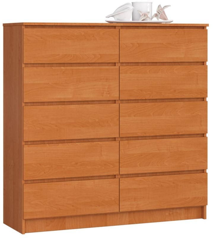 Komoda Akord K120 Olcha 120 cm 10 szuflad kolor Olcha mat 120x40x121 cm 1 szt.