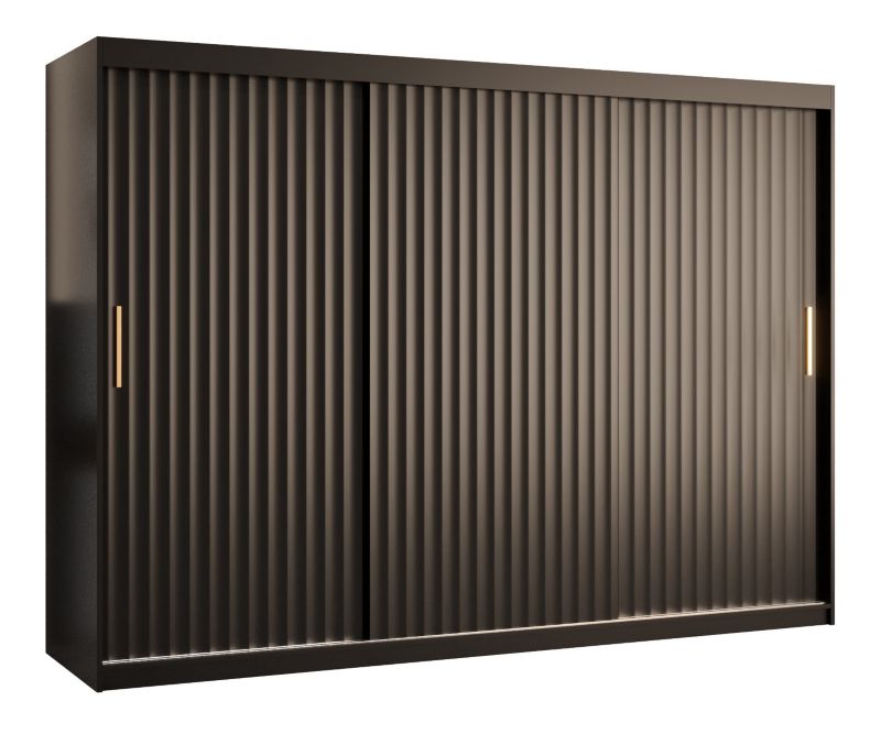 Szafa przesuwna Abiks RIFLO WAVE 1 250 czarny mat+ czarny mat 1 szt.