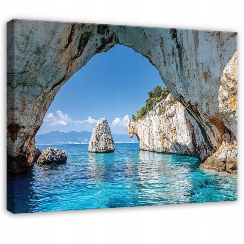 Obraz WALLARENA Do Sypialni Salonu Na Płótnie Ocean Krajobraz Natura Niebieski 120x80 cm PP16148O20 1 szt.