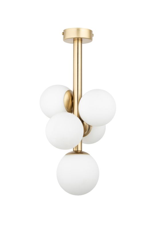 Lampa sufitowa wisząca Sigma Lighting Perla Lux 7033 złoto-biała dekoracyjna 5xG9 x 1 szt.