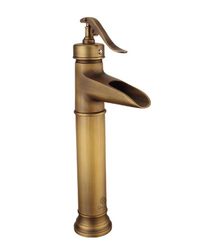 Bateria umywalkowa Lauferi EOS mosiężna stojąca szczotkowany mosiądz retro 1 szt.