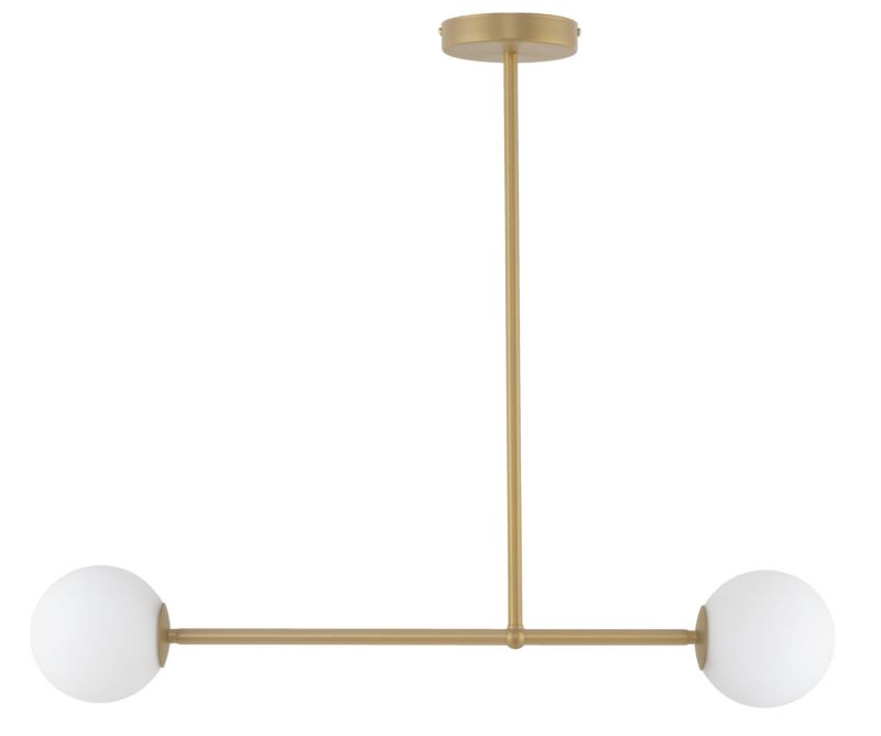 Lampa sufitowa wisząca Sigma Lighting Gama 6859 złoto-biała minimalistyczna 2xG9 x 1 szt.