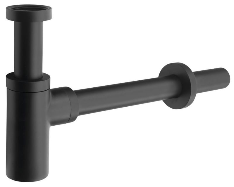 Syfon umywalkowy Sapho czarny mat ABS odpływ 32mm okrągły 1szt