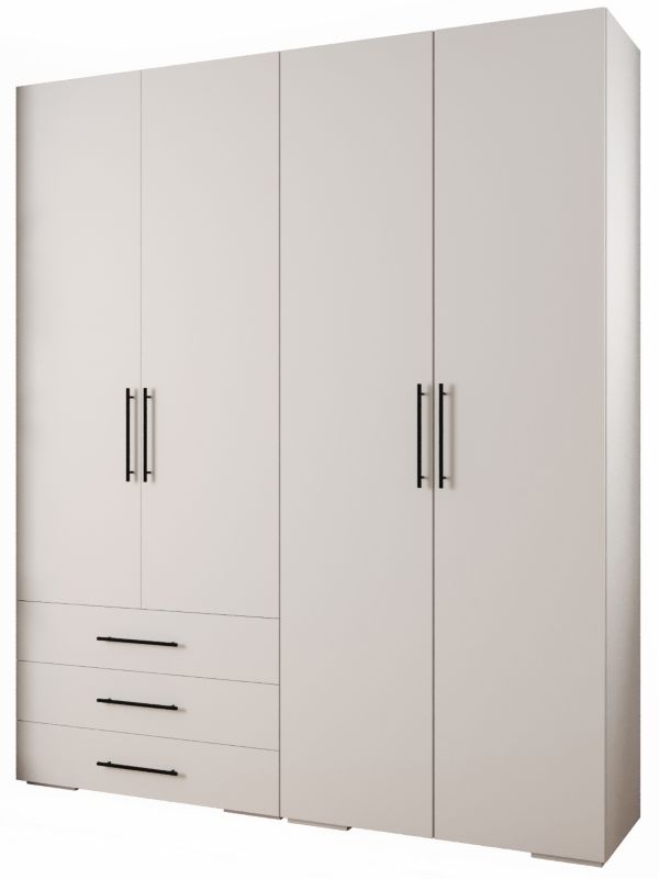 Garderoba wysoka do przedpokoju Abiks INOVA 3 Z15 biały+czarny 1 szt.