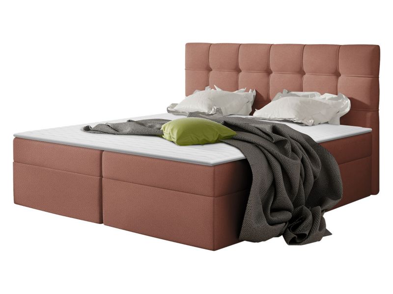 Łóżko kontynentalne MIRJAN 24 Nele 160x200 łososiowy 1 szt.