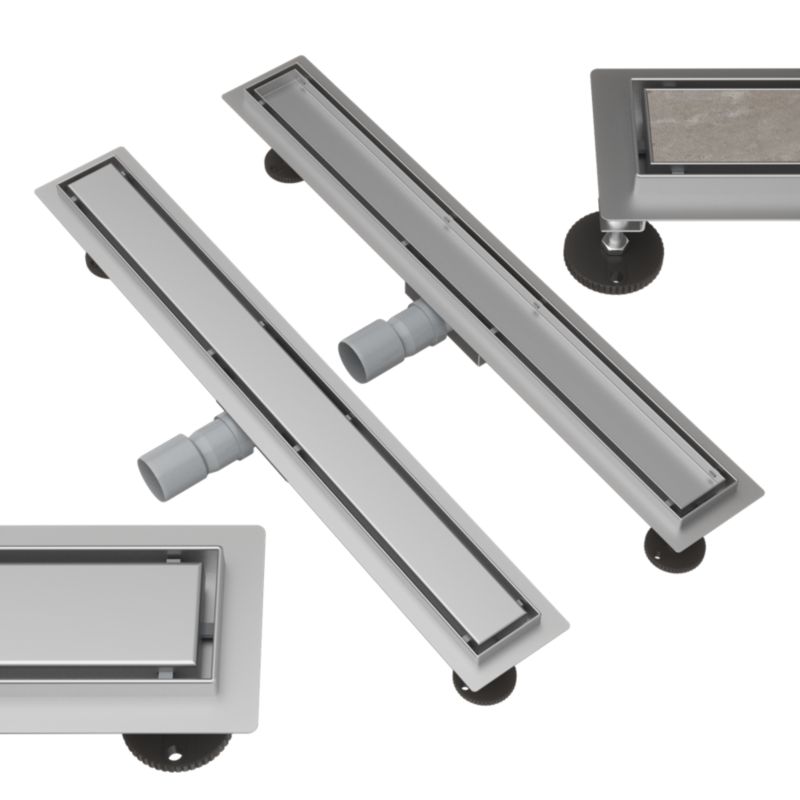 Odpływ Liniowy Pod Płytkę 70cm Granitan Entero Stal 2w1 Prysznic Brodzik Syfon 1szt.